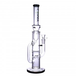 Clover Glass - 15.5" Straight Tube Honeycomb Perc Incycler Water Pipe - [WPA-311]